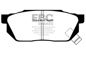 EBC UD256 84-87 fits Honda Civic CRX 1.5 DX Ultimax2 Front Brake Pads