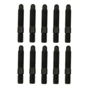 Moroso 38830 Bullet Nose Black OX Studs - 1/4-20 X 1/4-28 X 1.5 Long (10 Pack)