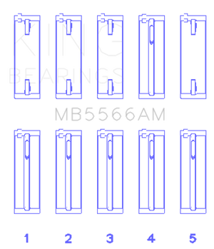 King Engine Bearings MB5566AM fits Audi A4 1.8L AEB (Size STD) Main Bearing Set