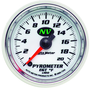AutoMeter 7345 Autometer NV 52mm 0-2000 Deg F Digital Stepper Motor Pyrometer Gauge