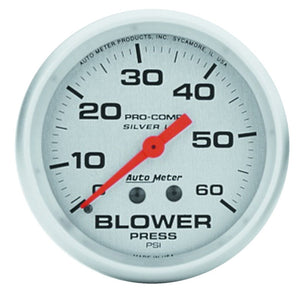AutoMeter 4602 Autometer Ultra-Lite 66.7mm 0-60 PSI Liquid Filled Mechanical Blower Pressure Gauge
