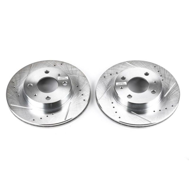 PowerStop fits Nissan 95-98 200SX Front Evolution Drilled & Slotted Rotors -