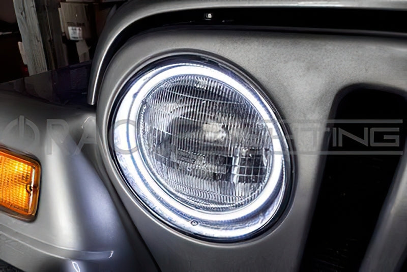 Oracle 7" Round Surface Mount LED Headlight Halo Kit - Amber