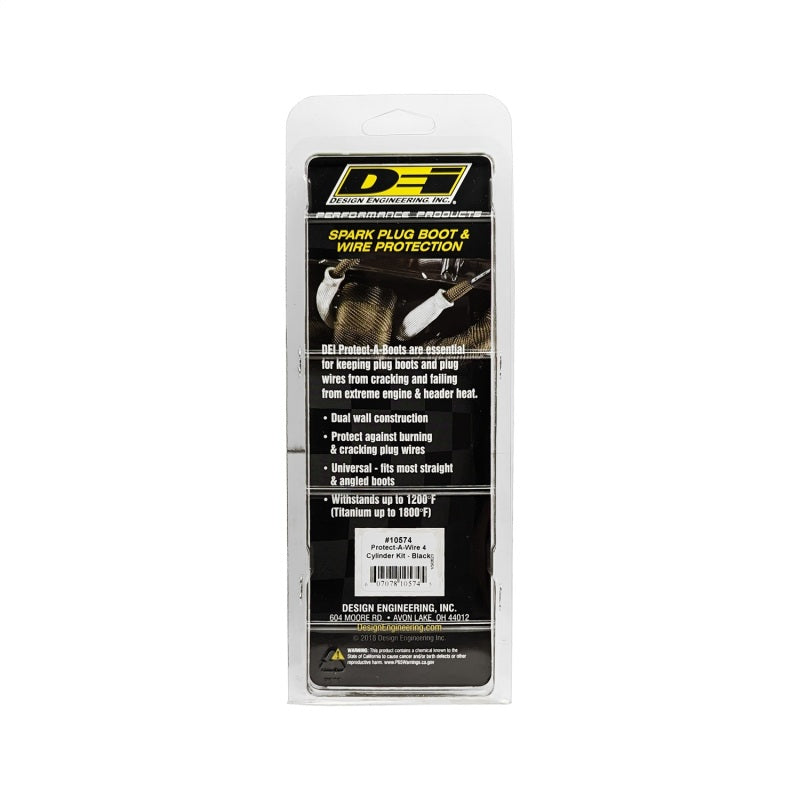 DEI  10574 Protect-A-Wire 4 Cylinder Kit - Black