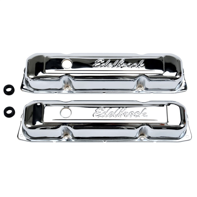 Edelbrock 4491 Valve Cover Signature Series fits Chrysler 1958-1979 361-440 V8 Chrome