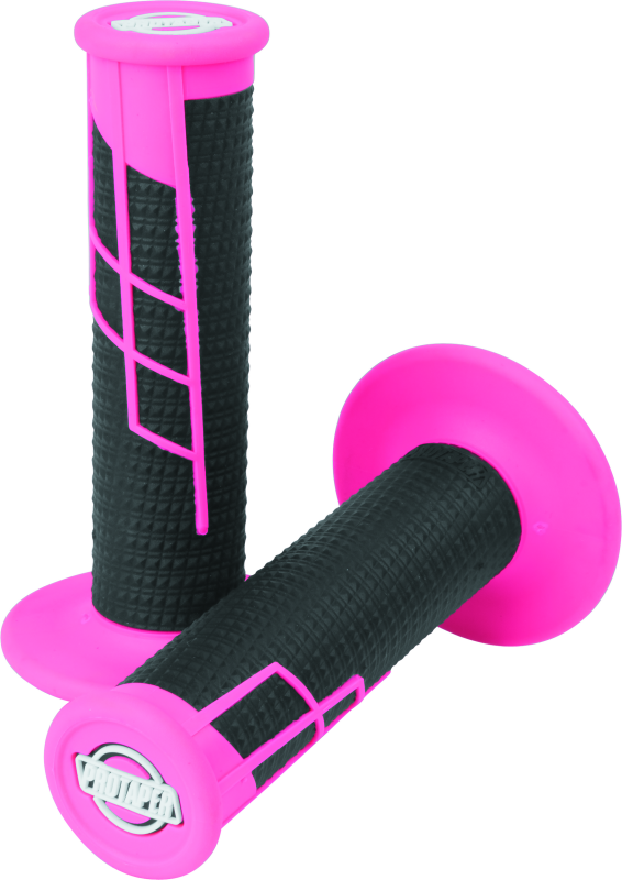 ProTaper 21655 Clamp-On 1/2 Waffle Grip - Neon Pink/Black