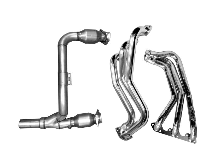 BBK  40500 fits Jeep 07-11 3.8 V6 Long Tube Exhaust Headers And Y Pipe And Conve