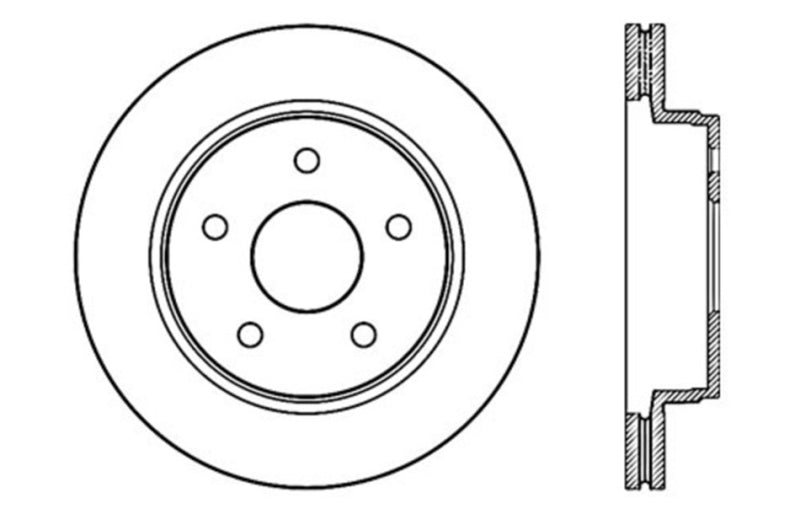 Stoptech 128.67053R Drilled Sport Brake Rotor
