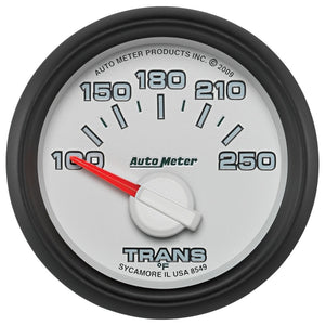 AutoMeter 8549 Autometer Factory Match 52mm Short Sweep Electronic 100-250 Deg F Transmission Temperature Gauge