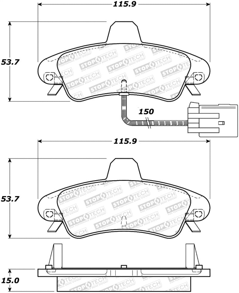 Stoptech 308.0899 Street Brake Pads