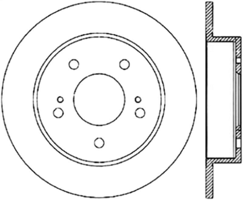 Stoptech 127.42062CL 94-98 Nissan 240SX Slotted & Drilled Cryo Brake Rotor - Rear Left