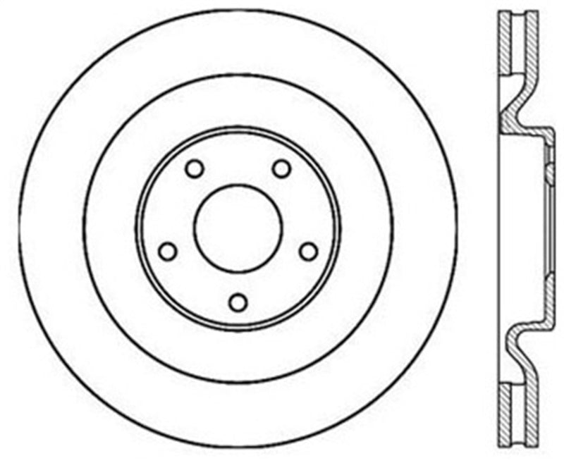 Stoptech 126.62102CSL Power Slot 06-10 fits Corvette (Z06) / 10 Corvette Grand Sport Front Left Slotted CRYO Rotor