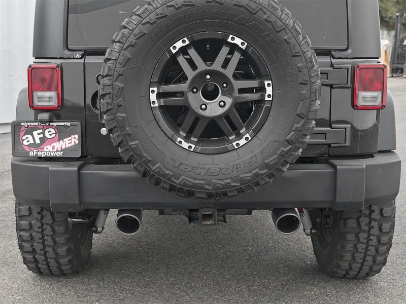 AFE 49-48061-B Series 2.5in 409 SS Axle-Back Exhaust w/ Black Tips 2007+ fits J