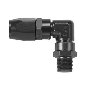 Fragola 189011-BL -10AN x 90 Degree x 1 1/16-12 (12) Hose End - Black