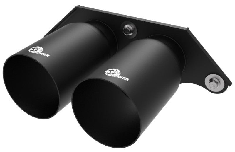 AFE 49C36435-B Mach Force Xp 4in 304 SS Bolt-On Exhaust Tips Satin Black 14-19