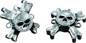 Kuryakyn 6278 Kuryakyn Replacement Zombie Grip Emblems With Throttle Boss Chrome