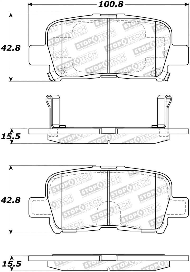 Stoptech 308.0865 Street Brake Pads