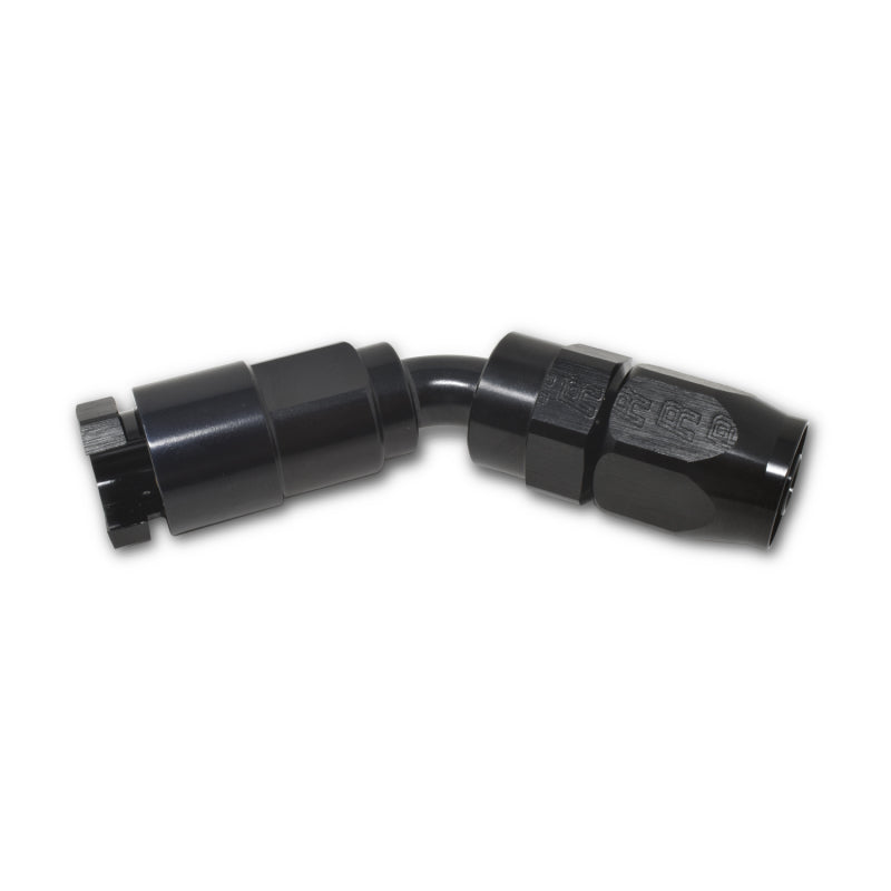 Russell 611263 Performance 5/16in SAE Quick Disc Female to -6 Hose Black 45 Degree Hose End