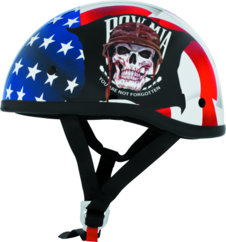 Bikers Choice 646959 Skid Lids POW MIA Original Helmet - Large