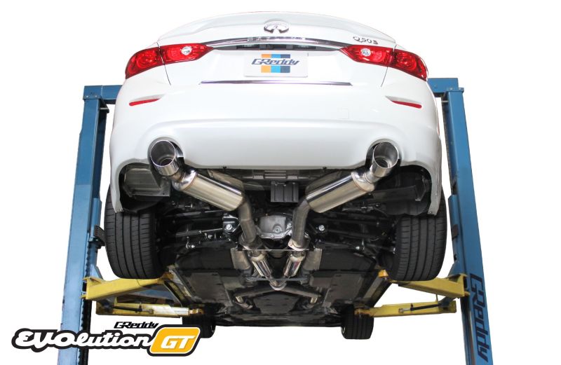 GReddy 10128306 16+ fits Infiniti Q50 Evolution (RWD ONLY) GT Cat-Back Exhaust