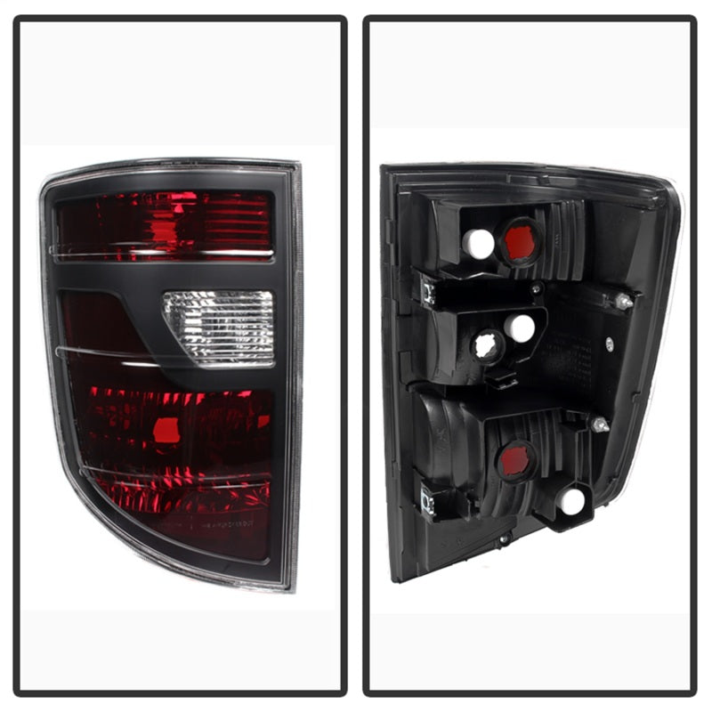 9033193 Xtune fits Honda 06-08 Ridgeline Pickup OEM Style Tail Lights Red Smok