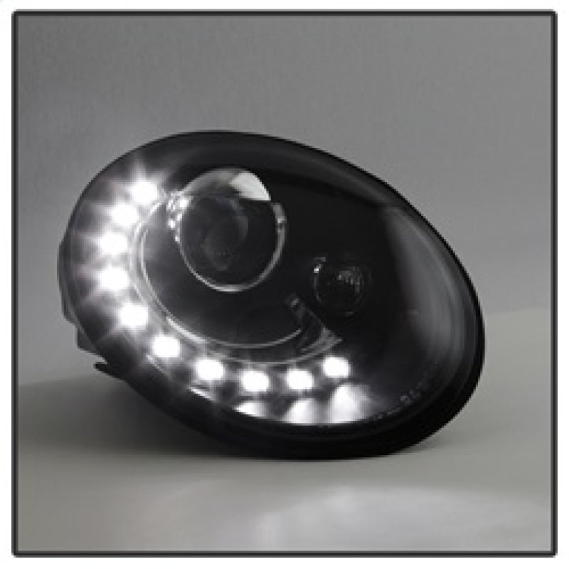 Spyder 5080929 fits Volkswagen 06-10 Beetle Projector Headlights DRL LED Black