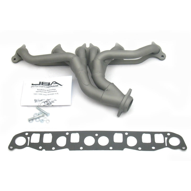 JBA 1526SJT fits Jeep 91-99 4.0L 1-1/2in Primary Ti Ctd Cat4Ward Header