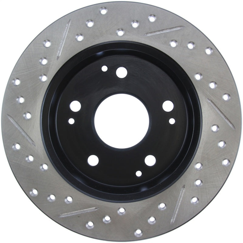 Stoptech 127.40042L 02-06 fits Acura RSX Incl. Type S / 97-01 Integra Type R Slotted & Drilled Left Rear Rotor