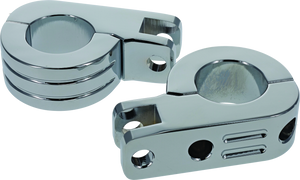 Bikers Choice 502318 Chrome Billet Highway Peg Mounts for 1.25 Inch Engine Guar