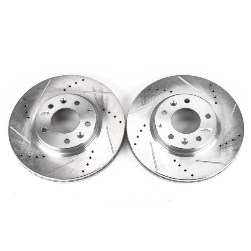 PowerStop fits Mazda 07-12 CX-7 Front Evolution Drilled & Slotted Rotors - Pair