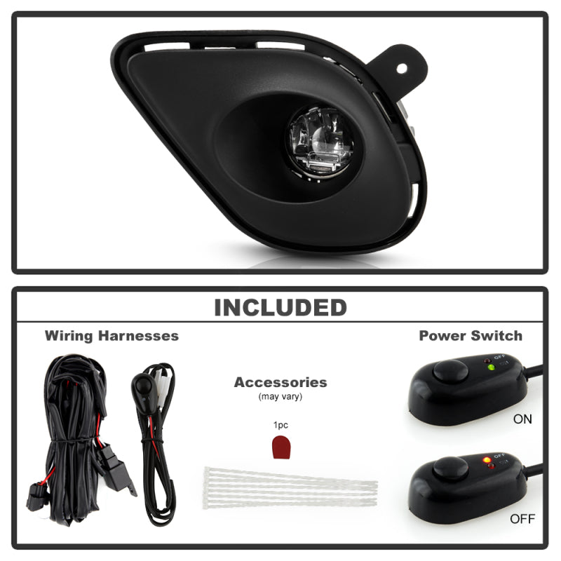 Spyder 15-19 Dodge Charger SRT OEM Full LED Fog Lights w/ Universal Switch (FL-DCH15-SRT-C)