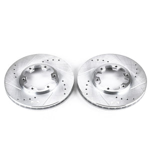 PowerStop fits Nissan 03-04 Frontier Front Evolution Drilled & Slotted Rotors -
