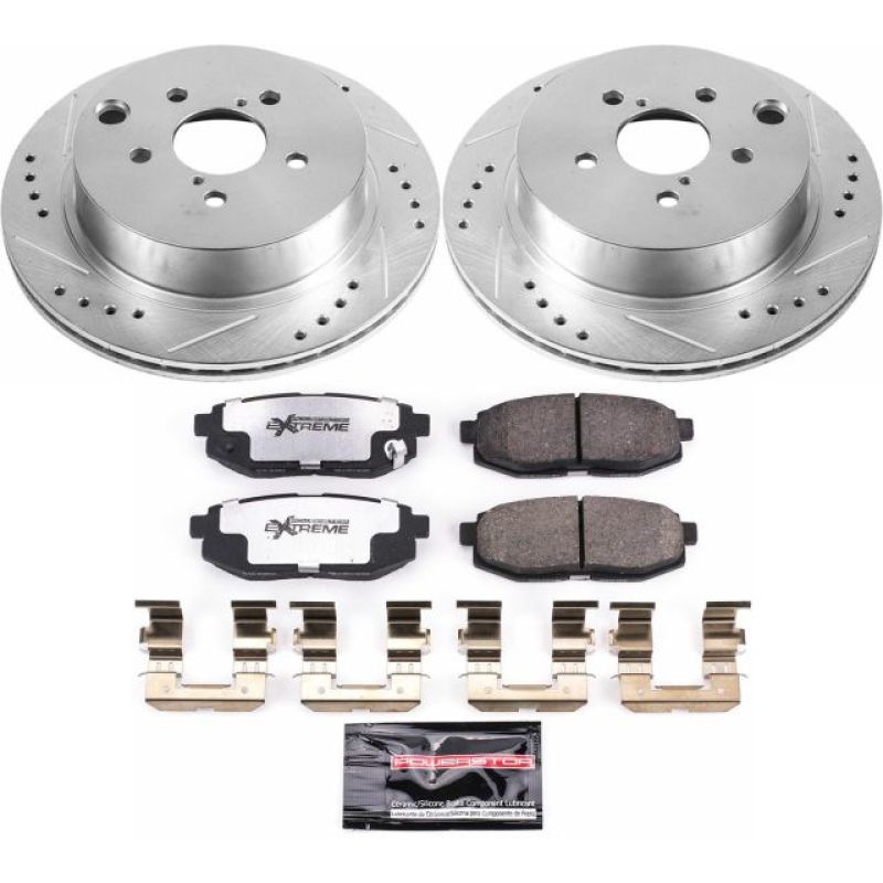 PowerStop K6978-26 14-18 fits Subaru Forester Rear Z26 Street Warrior Brake Kit