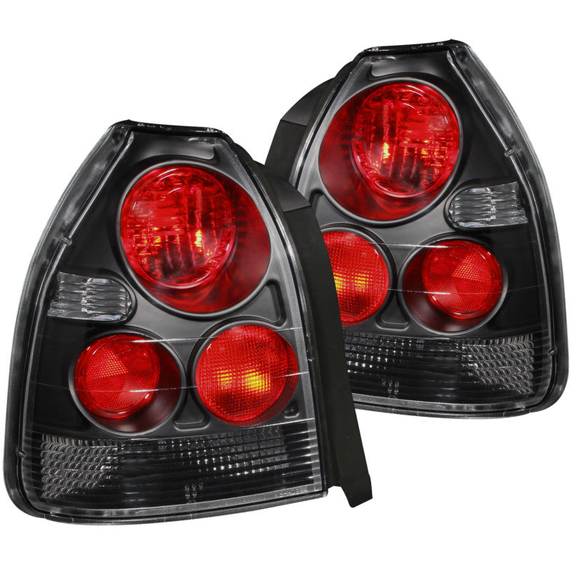 ANZO 221065 1900 fits Honda 96-20 Civic Taillights Black