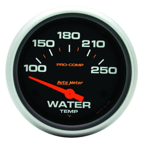 AutoMeter 5437 Autometer Pro-Comp 2 5/8in 100-250 Deg F Short Sweep Electric Water Temp Gauge