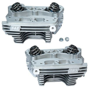 S&S 90-1360 Cycle 84-99 BT Super Stock Cylinder Heads - Wrinkle Natural Aluminum