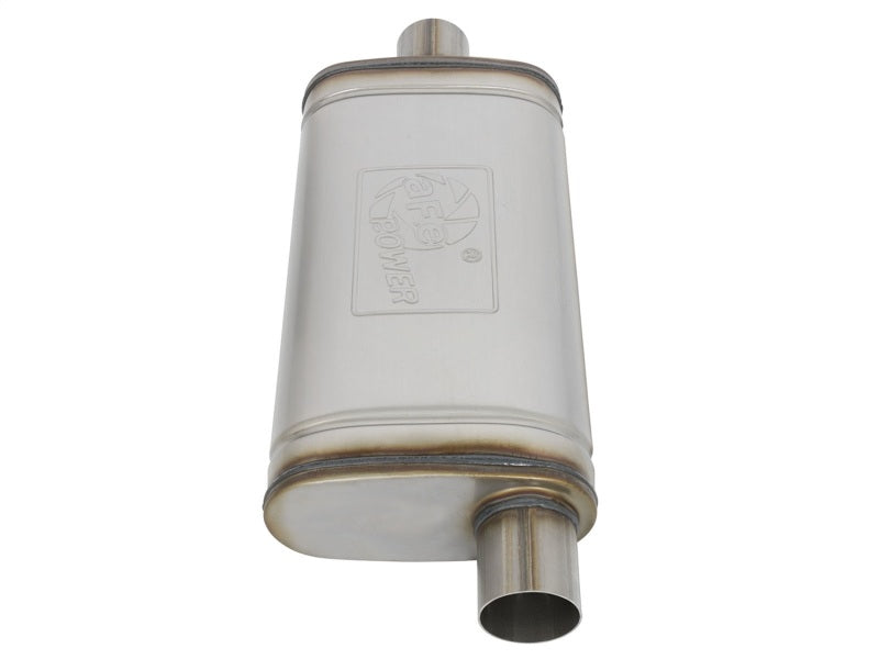 AFE 49M00019 rce XP SS Muffler 2.5in Center Inlet / 2.5in Offset Outlet 18in L