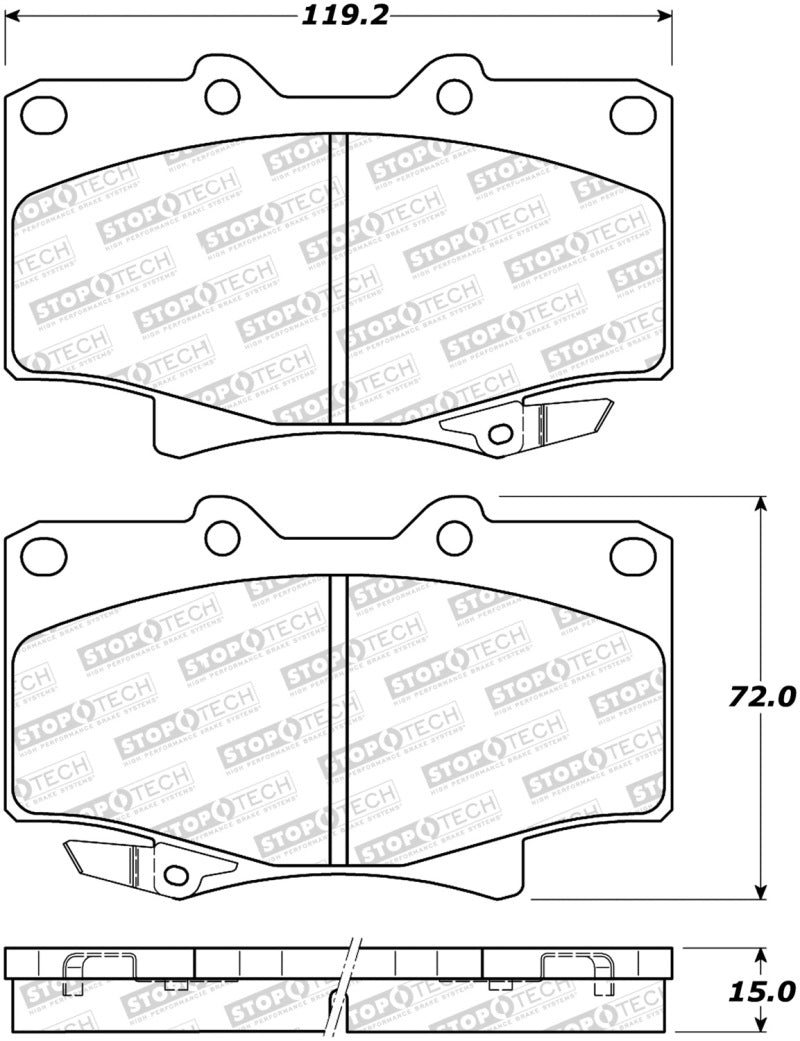 Stoptech 308.0502 Street Brake Pads - Front/Rear