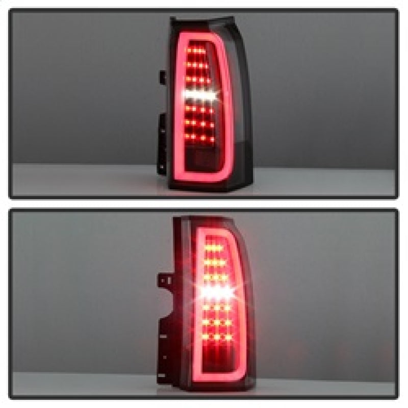 Spyder 5084583 fits Chevy 15-17 Tahoe / Suburban Light Bar LED Tail Lights - Bl