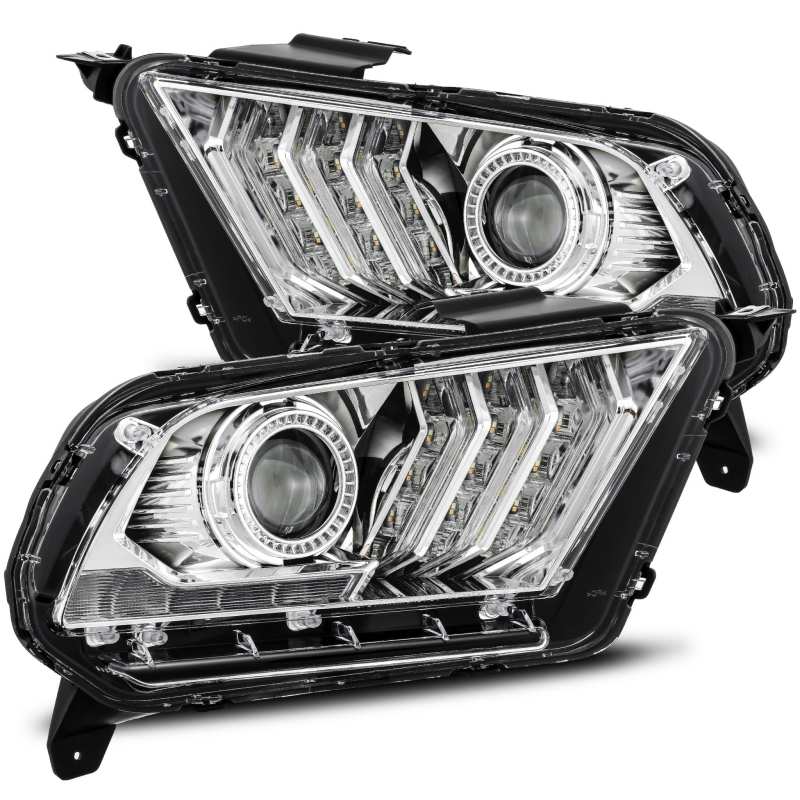 AlphaRex  880117 fits Ford 10-12 Mustang LUXX LED Proj Headlights Plank Style Ch