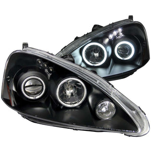ANZO 121197 2005-2006 fits Acura RSX Projector Headlights w/ Halo Black