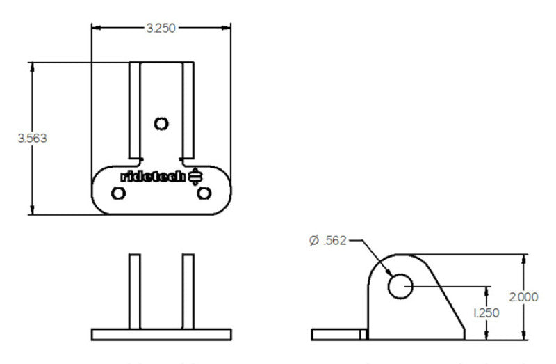 Ridetech 90000287 Bracket to Mount C4 fits Corvette ShockWave Lower Control Arm