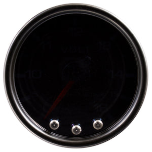 AutoMeter P34452 Autometer Spek-Pro Gauge Voltmeter 2 1/16in 16V Stepper Motor W/Peak & Warn Blk/Smoke/Blk