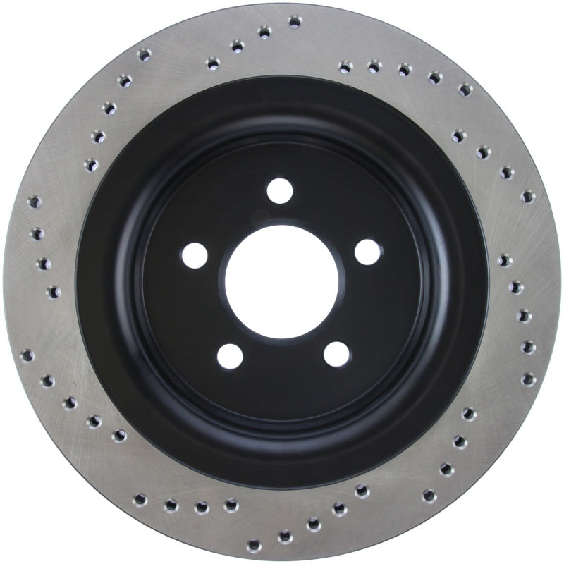Stoptech 128.61109L Cross Drilled Sport Brake Rotor - 2015 Ford Mustang - Rear Left