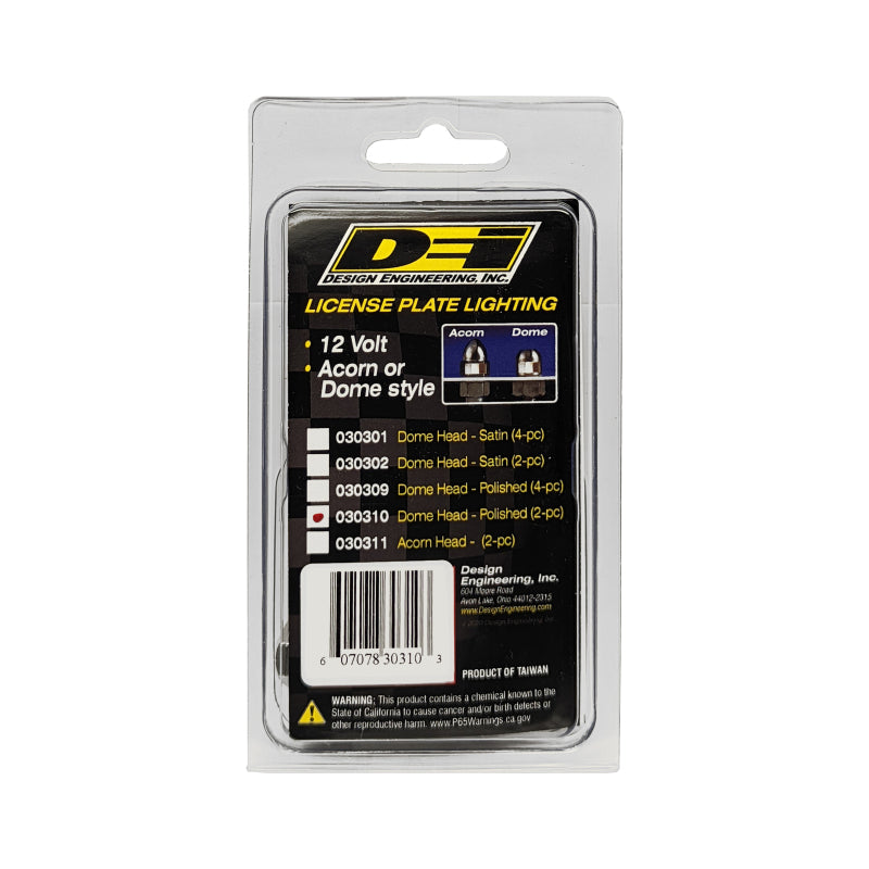 DEI  30310 LED LiteN Boltz LED LiteN Boltz License Plate Lighting - Dome Head -