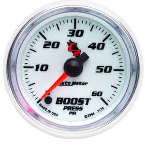 AutoMeter 7170 AutoMeter Gauge Boost 2-1/16in. 60PSI Digital Stepper Motor C2