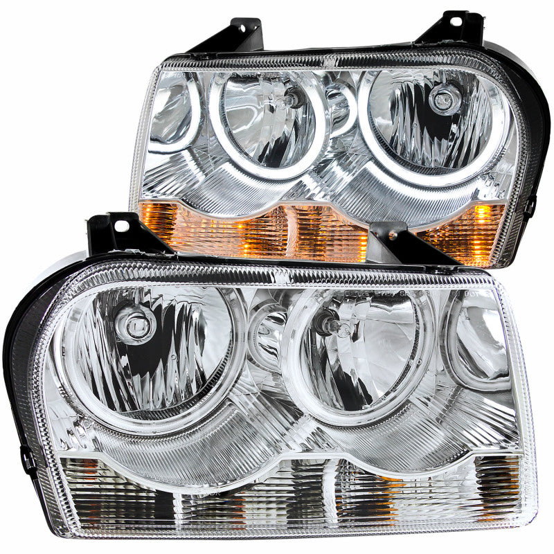 ANZO 121137 2010 fits Chrysler 05-20 300 Crystal Headlights w/ Halo Chrome (CCFL)