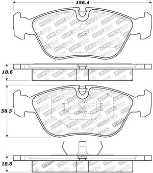 Stoptech 308.0618 Street Touring 98-04 Volvo S60/98-00 S70/98-00 V70 Front Brake Pads