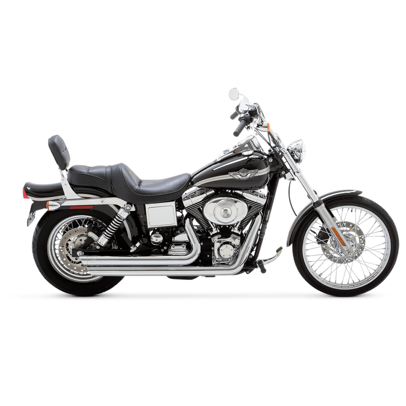 Vance 17338 & Hines HD Dyna 06-17 Bigshots Staggered Chrome PCX Full System Exhaust