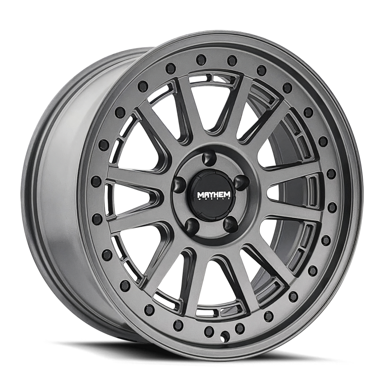 Mayhem 8305-2983MGT18 8305 Compass 20x9 / 6x139.7 BP / 18mm Offset / 106mm Hub Matte Gunmetal w/Blk Bolt Wheel